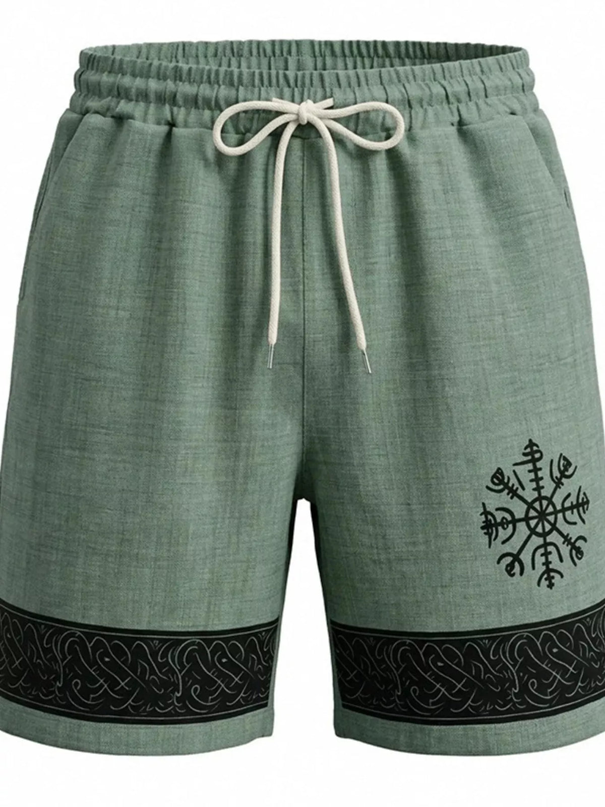 Men's Full Size Linen Blend Drawstring Shorts Plus Size - Lilixa.store