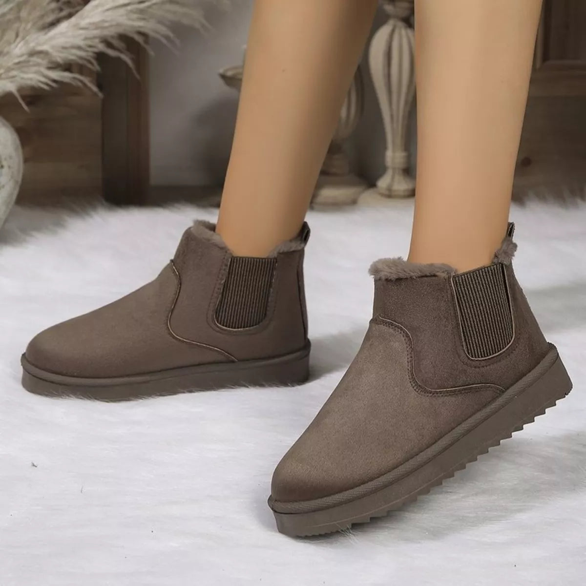 Plush Lined Slip-On Chelsea Winter Boots, view 2