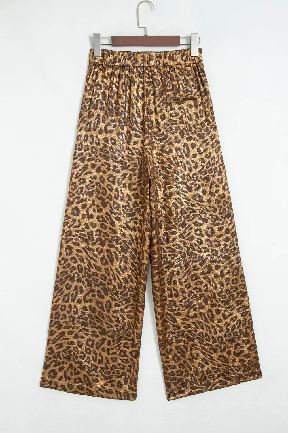 Multicolour Leopard Print Western Style Wide Leg Full Length Pants - Lilixa.store