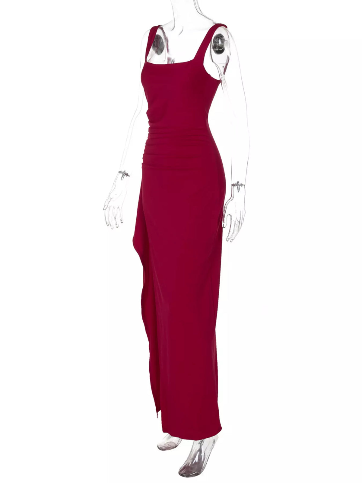 Slit Square Neck Maxi Dress, view 10