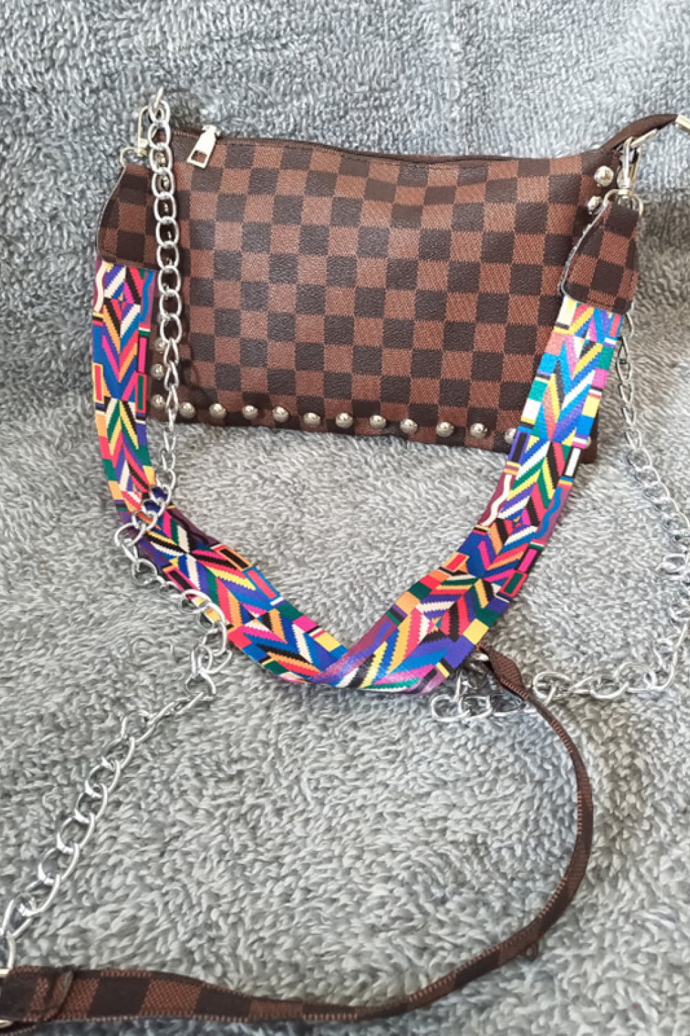 Adored PU Leather Studded Shoulder Bag - Lilixa.store