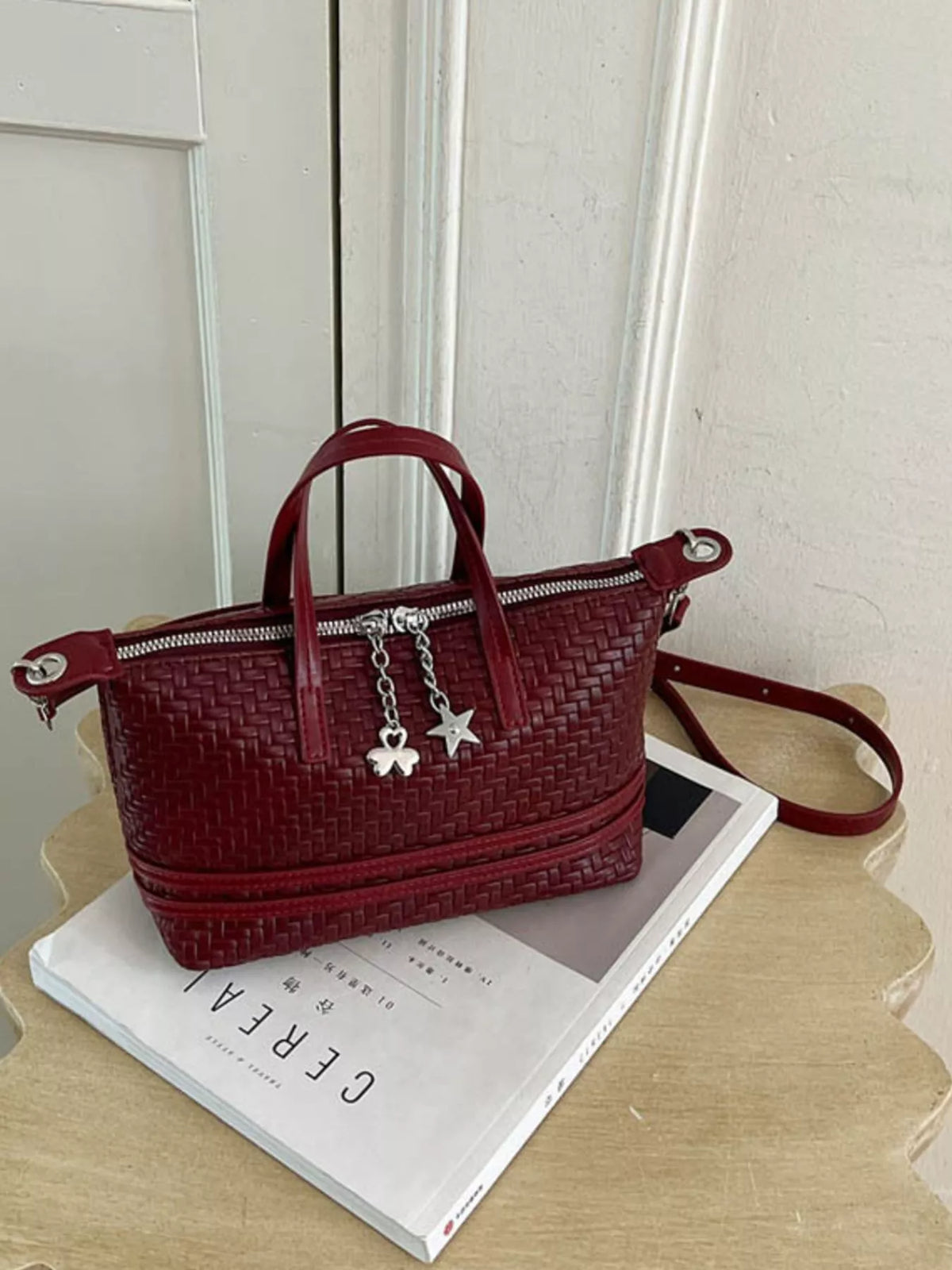 Woven Texture Crossbody Bag, view 9