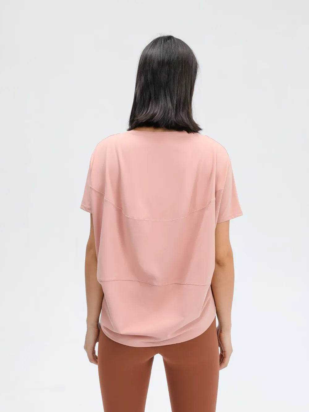 Millennia Round Neck Short Sleeve Active T-Shirt - Lilixa.store
