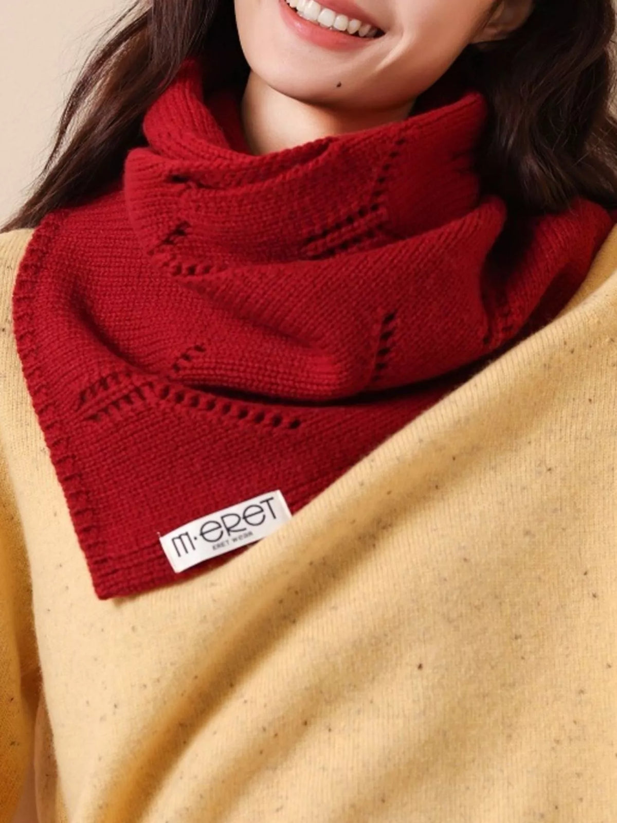 100% Wool Openwork Scarf - Lilixa.store