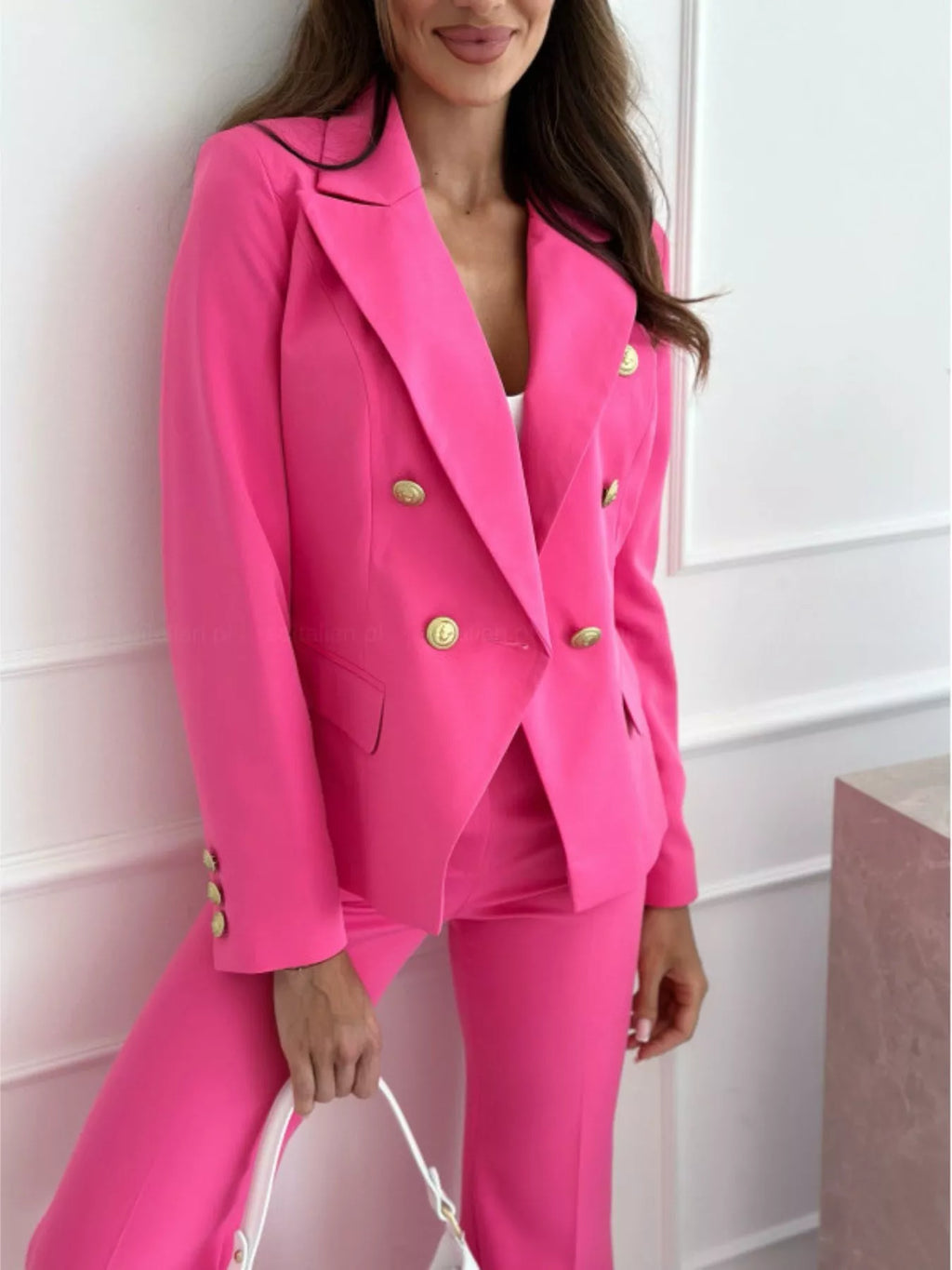 Double-Breasted Long Sleeve Blazer - Lilixa.store
