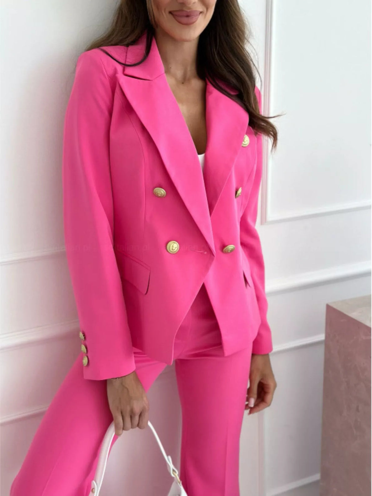 Double-Breasted Long Sleeve Blazer - Lilixa.store