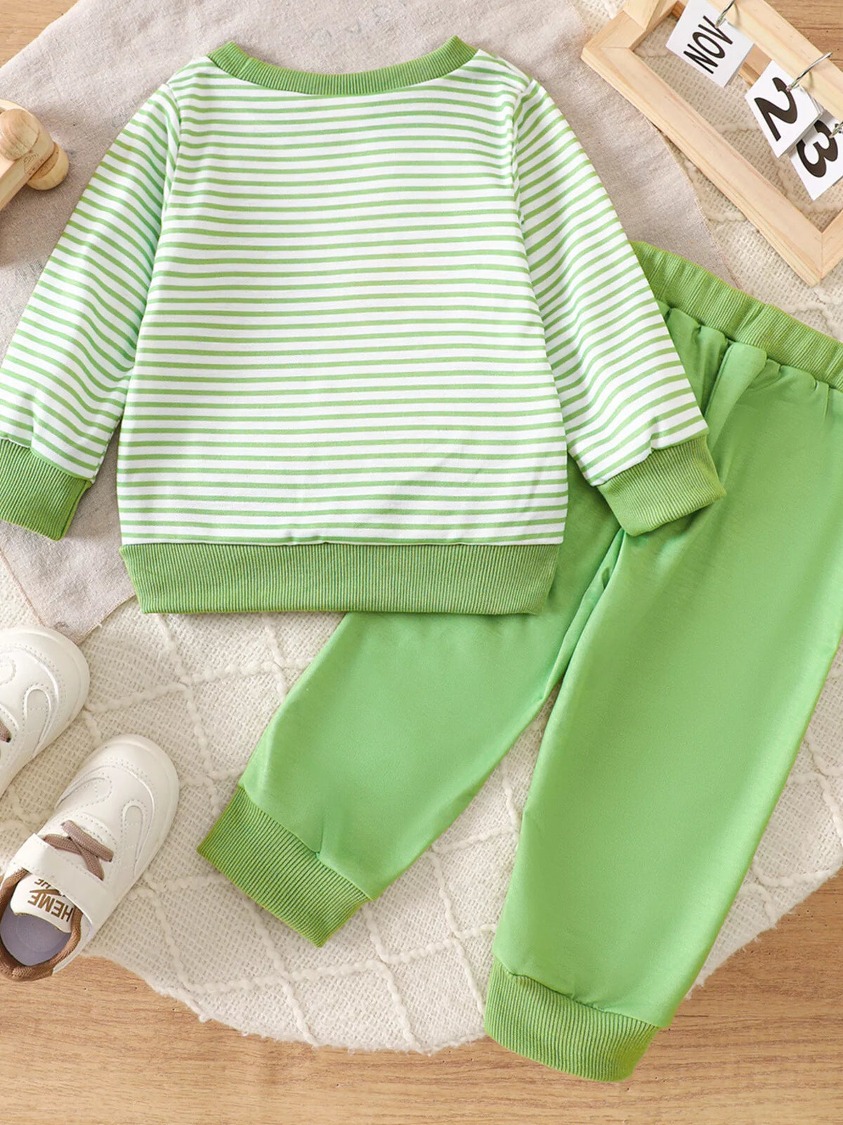 Children's Golf Cart Striped Top and Pants Set - Lilixa.store