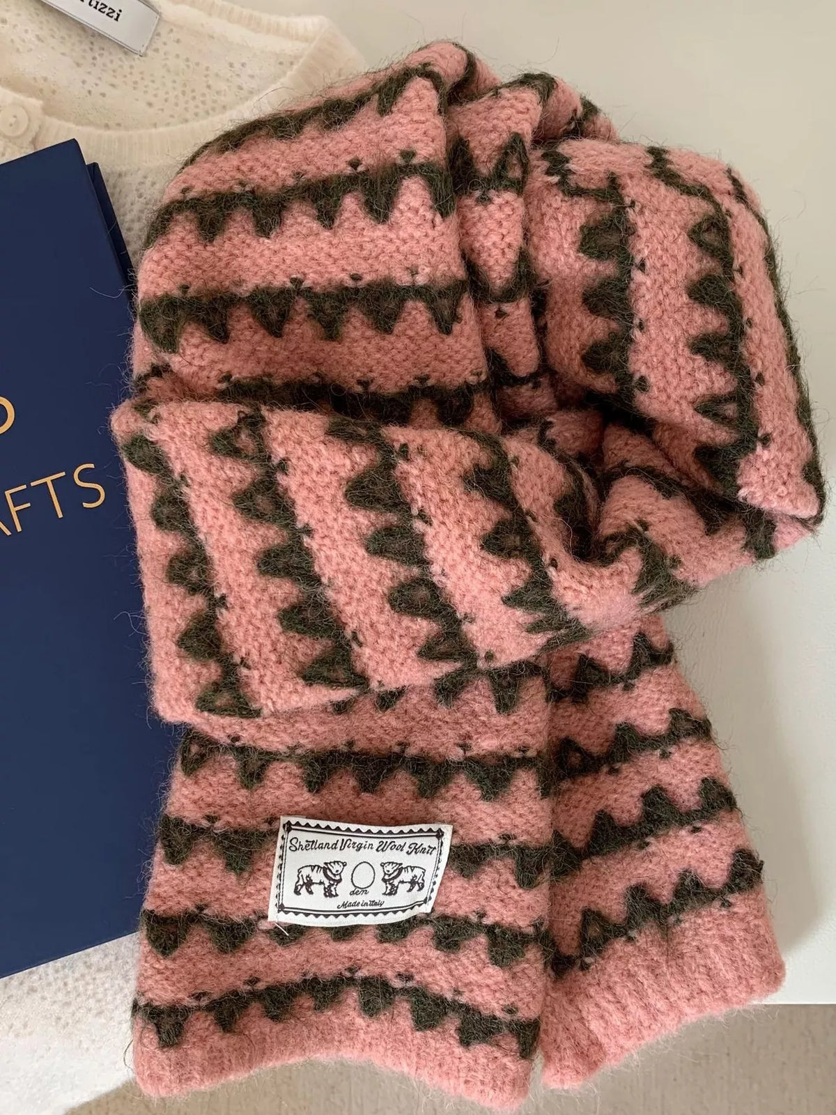 Vintage Knitted Pattern Scarf - Lilixa.store