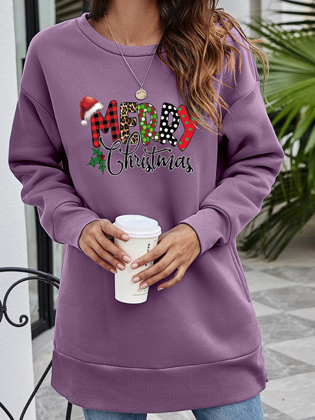 MERRY CHRISTMAS Graphic Sweatshirt - Lilixa.store