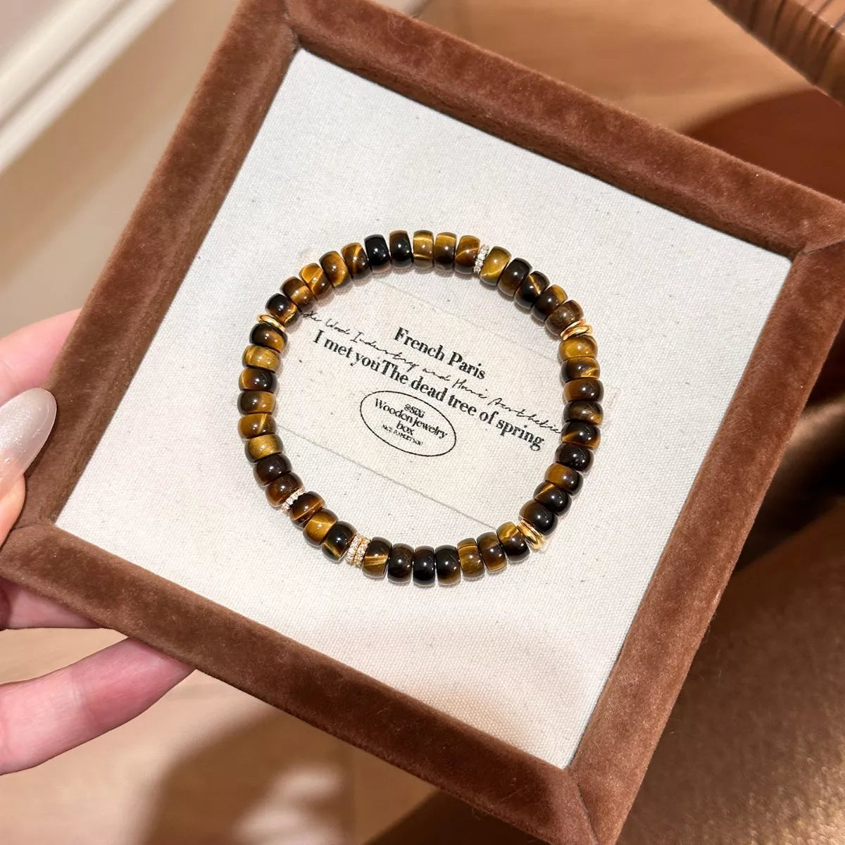 Tiger's Eye Beaded Bracelet - Lilixa.store