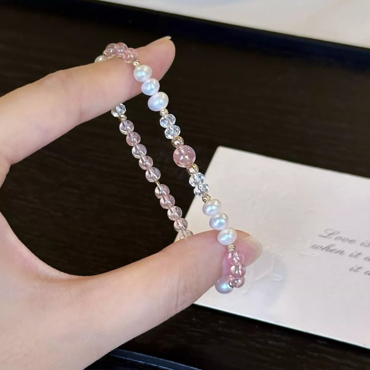 Pearl & Crystal Beaded Bracelet - Lilixa.store