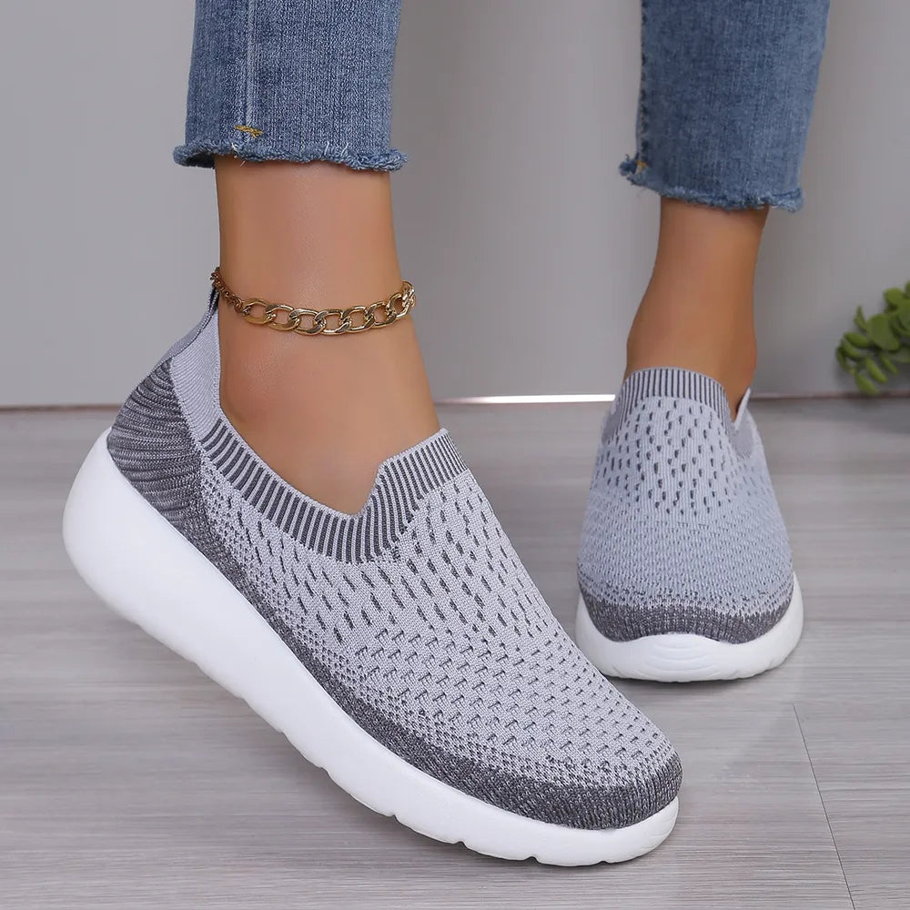 Breathable Round Toe Mesh Slip-On - Lilixa.store