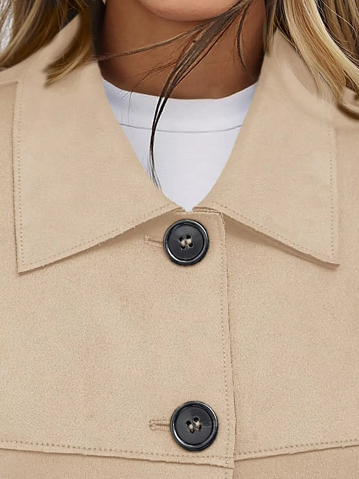 Button-Down Cropped Jacket - Lilixa.store