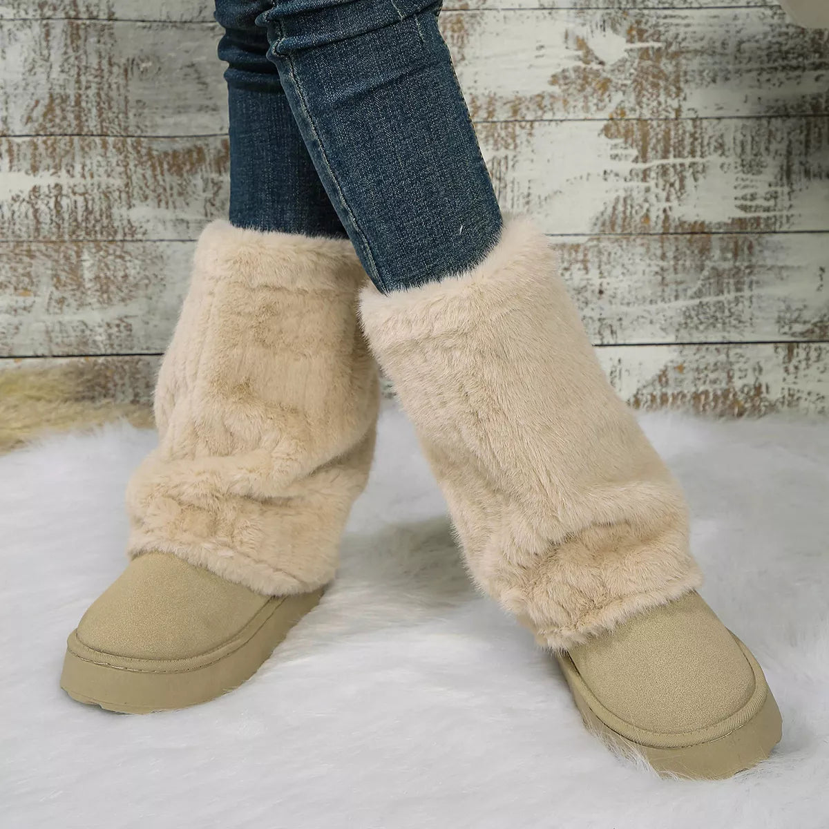 Round Toe Platform Boots