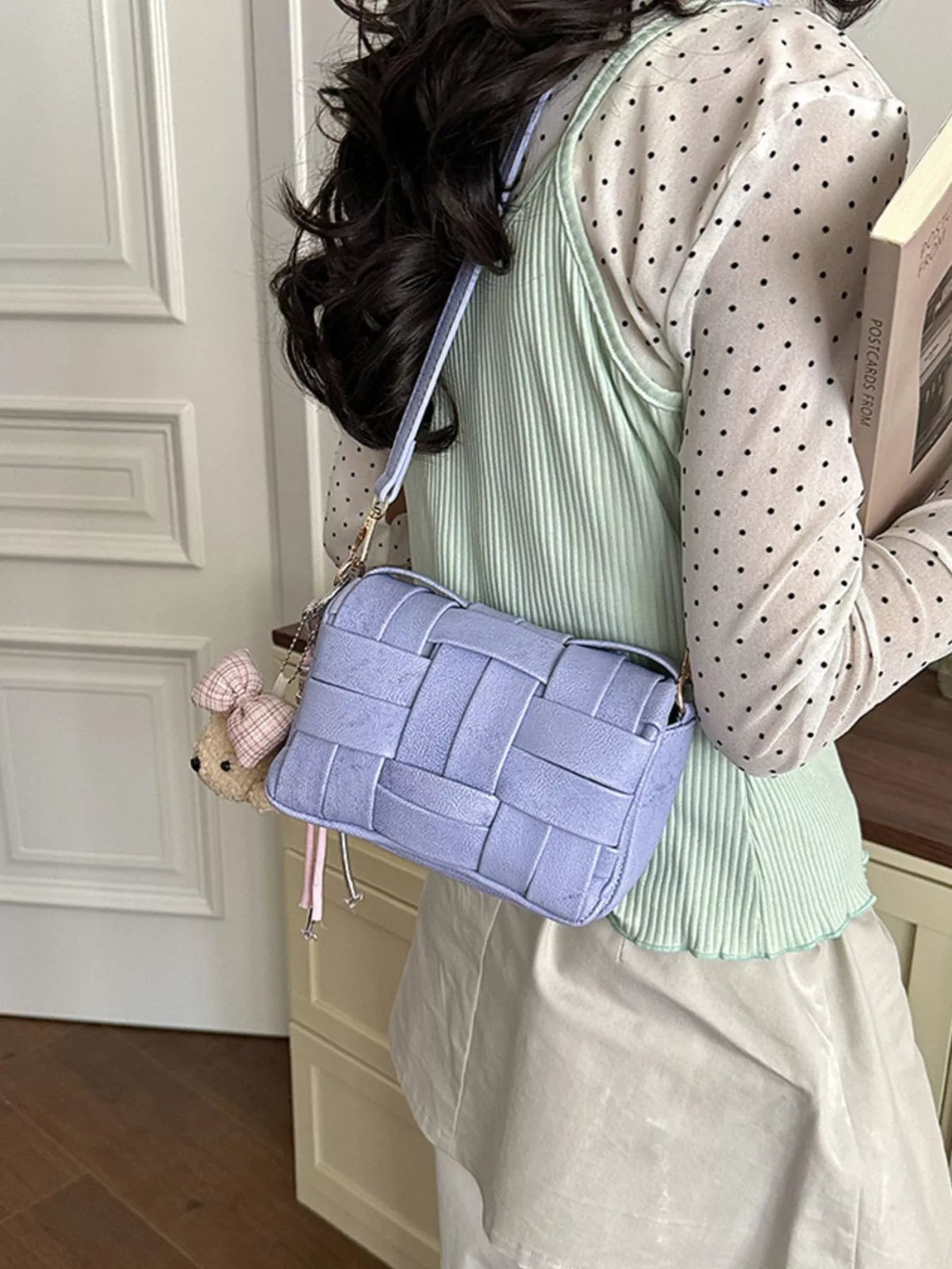 Woven Texture Crossbody Bag