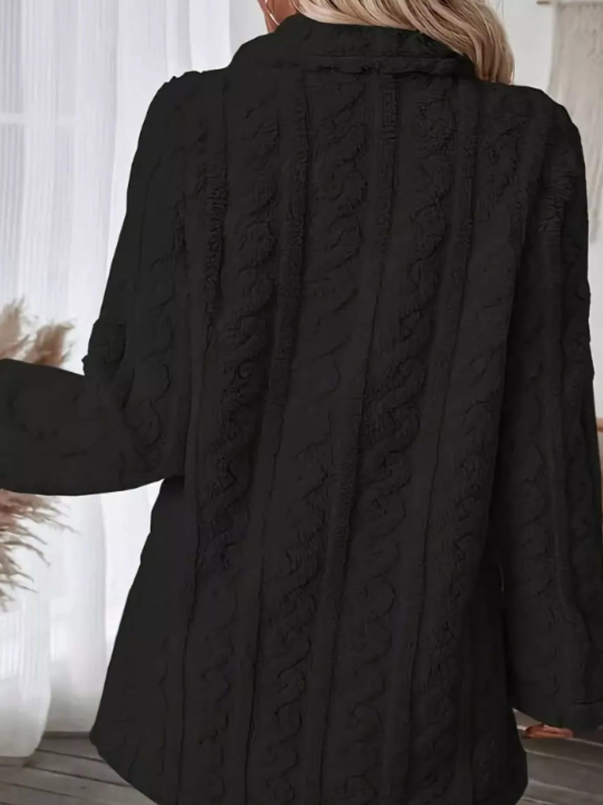 Cozy Faux Shearling Double-Breasted Outerwear, view 17