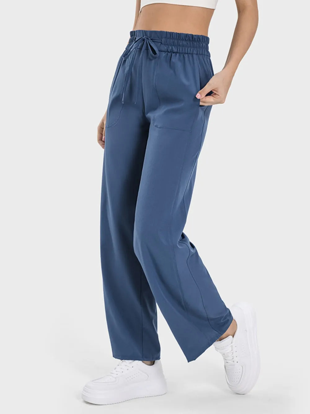 Millennia Drawstring Pocketed Active Pants - Lilixa.store
