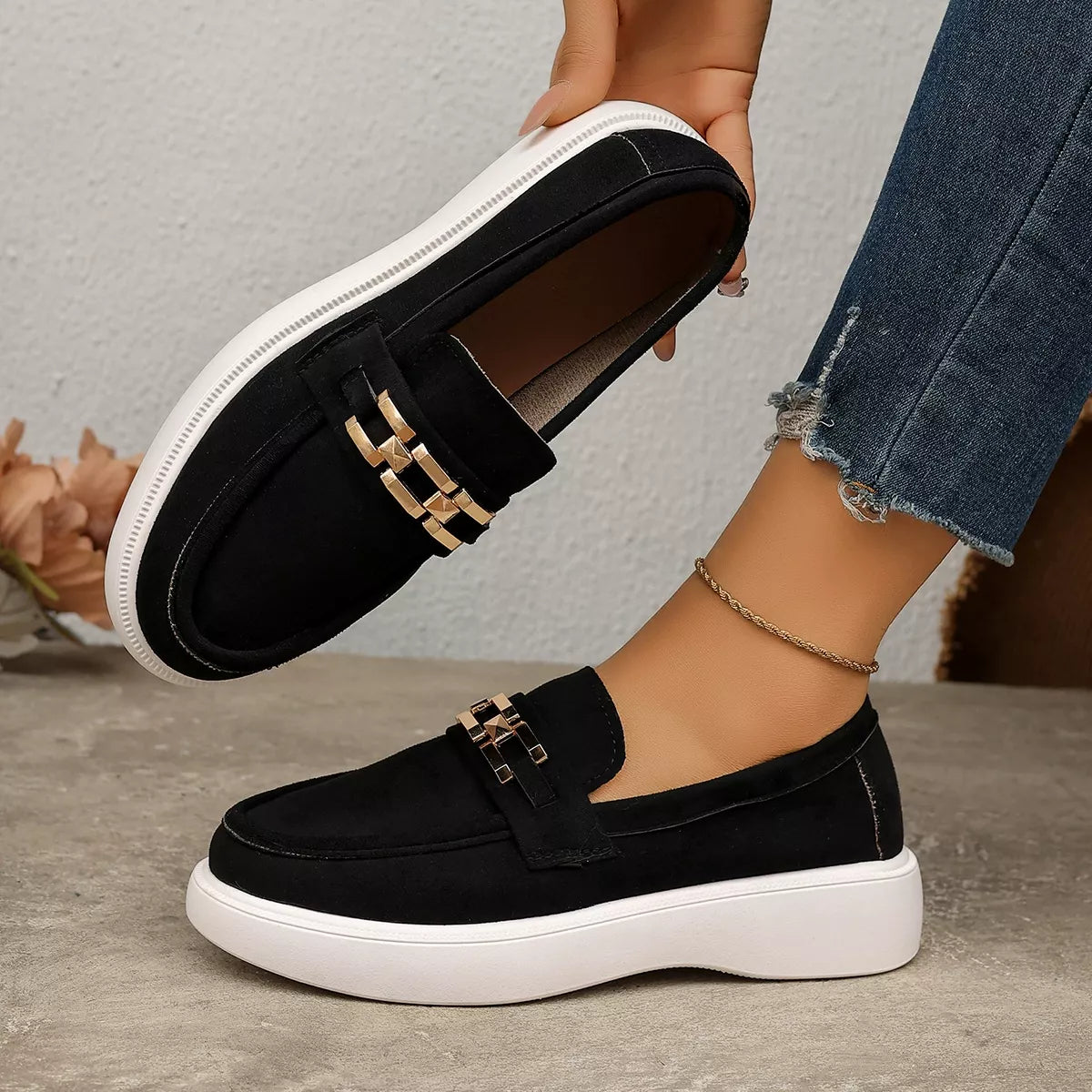 Round Toe Slip-Ons - Lilixa.store