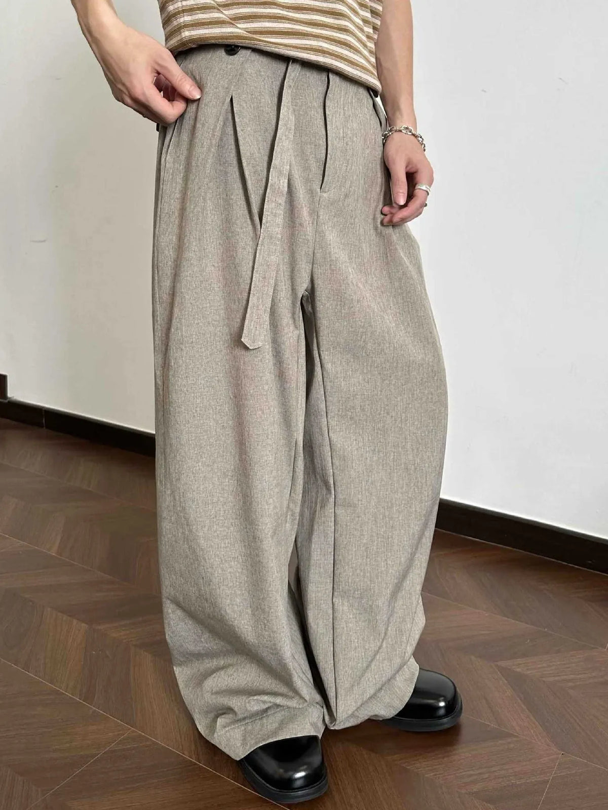 Men's Wide Leg Pants in Mocha, view 2
