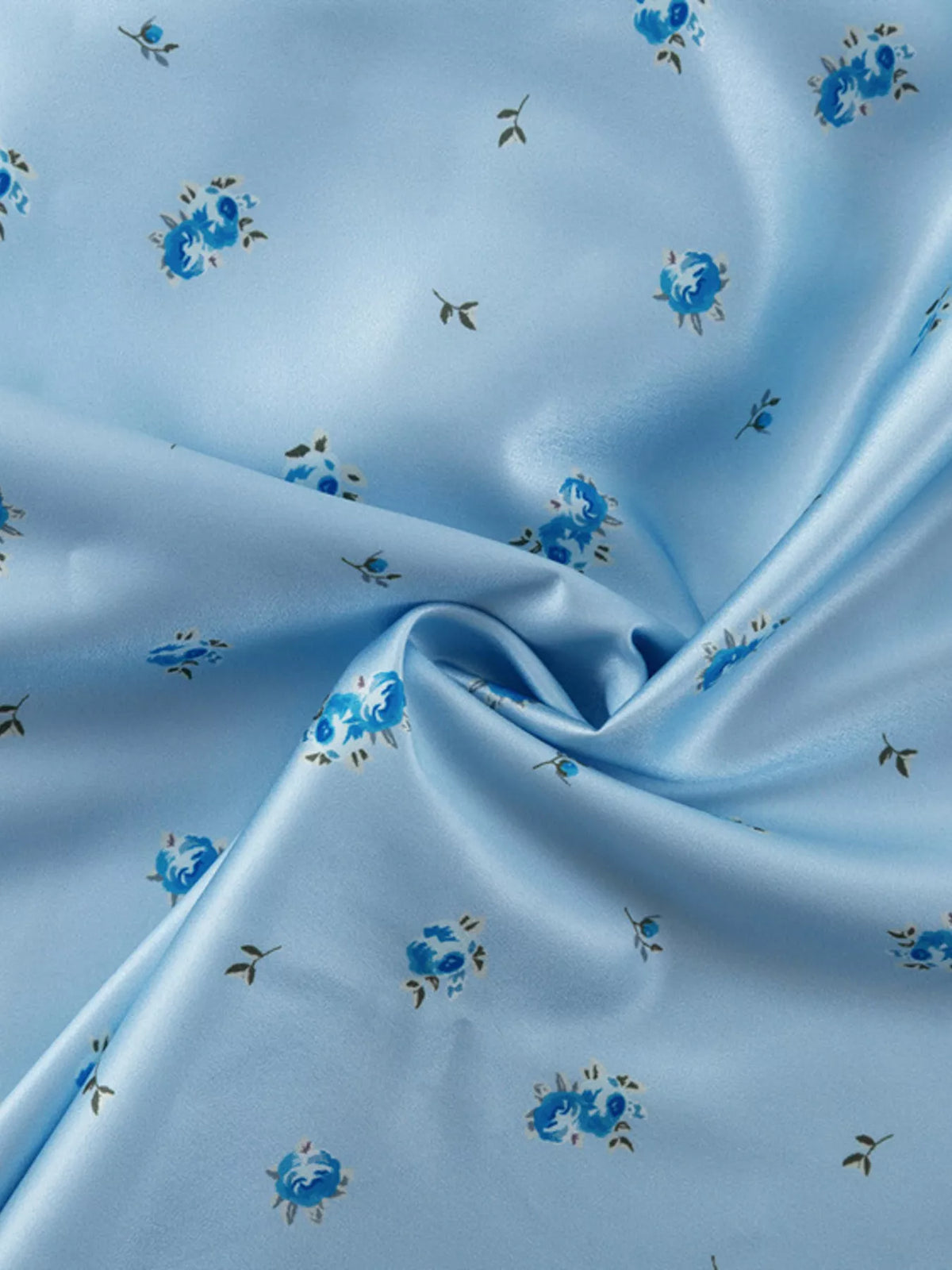 V-Neck Cap Sleeve Maxi Dress in Light Blue, view 11