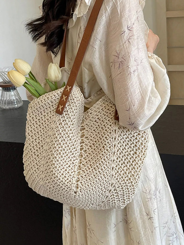 Crochet Knit Shoulder Bag - Lilixa.store