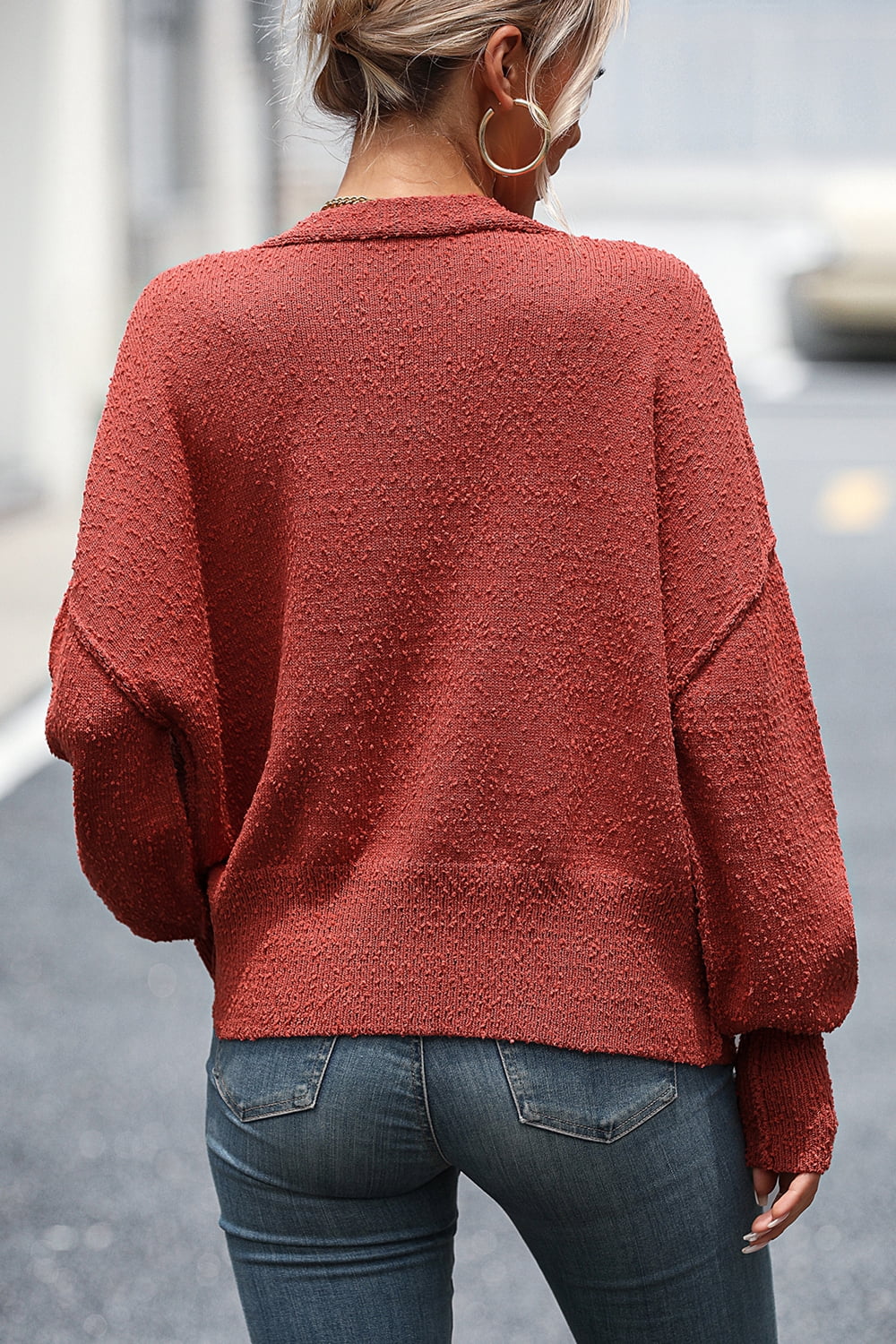 Button-Up Dropped Shoulder Cardigan - Lilixa.store