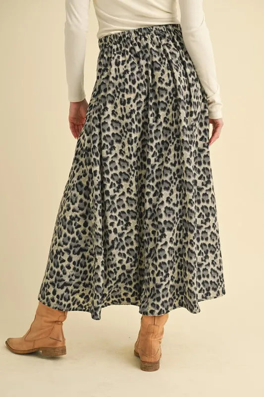 Aemi+Co Leopard Midi Skirt - Lilixa.store