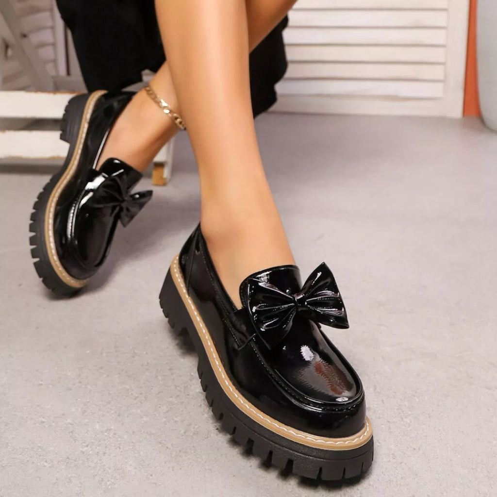 Bow Decor Chunky Loafers, view 2