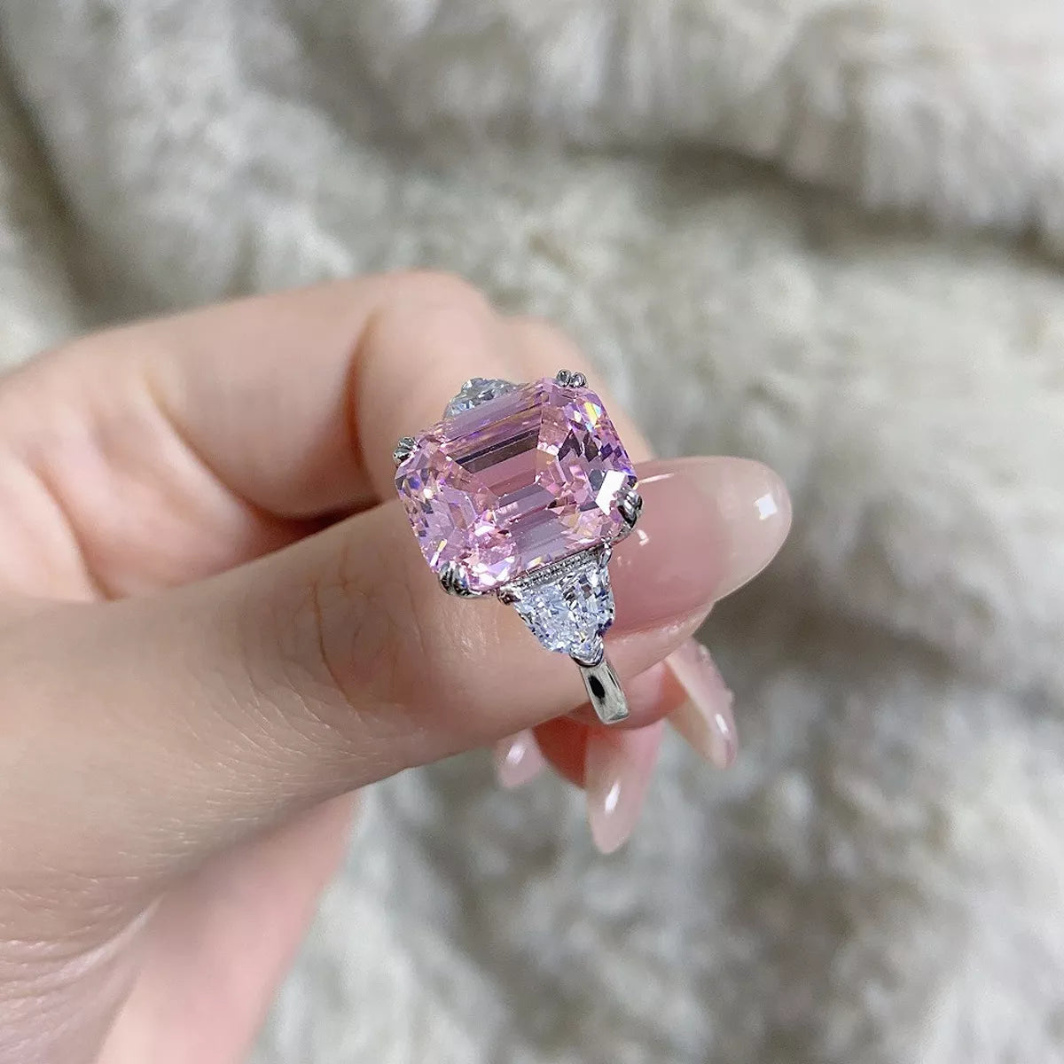 925 Sterling Silver Zircon Geometric Ring - Lilixa.store