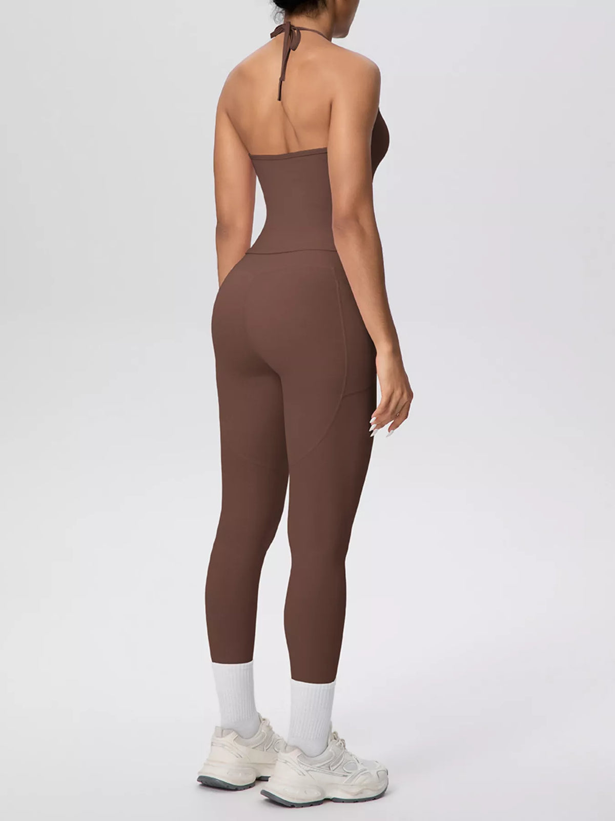 Halter Neck Cami and High-Waisted Leggings Active Set - Lilixa.store