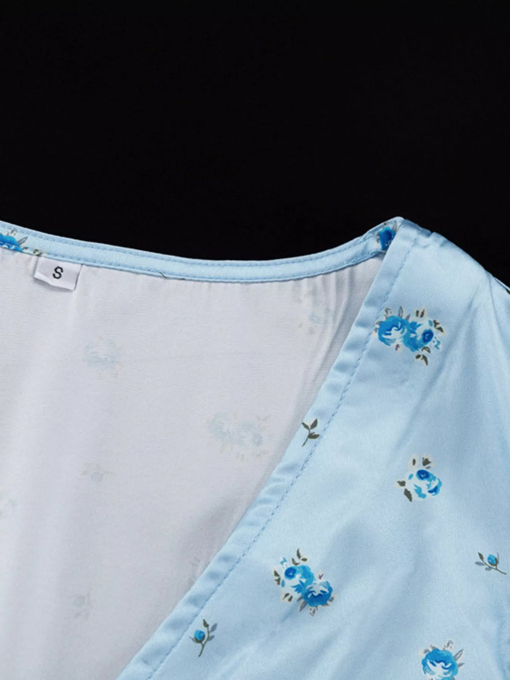 V-Neck Cap Sleeve Maxi Dress in Light Blue, view 7