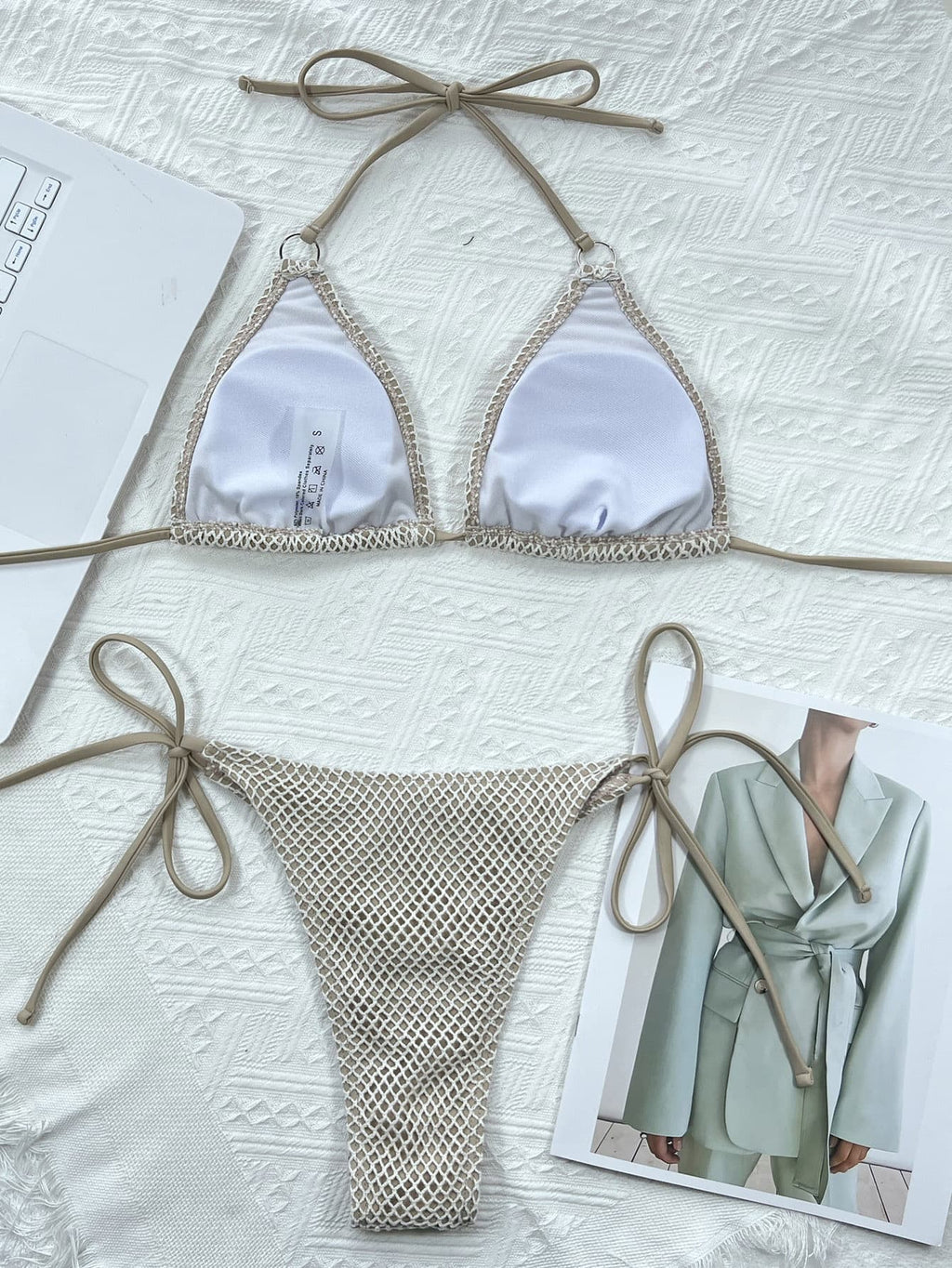 Halter Neck Tie Back Bikini Set - Lilixa.store