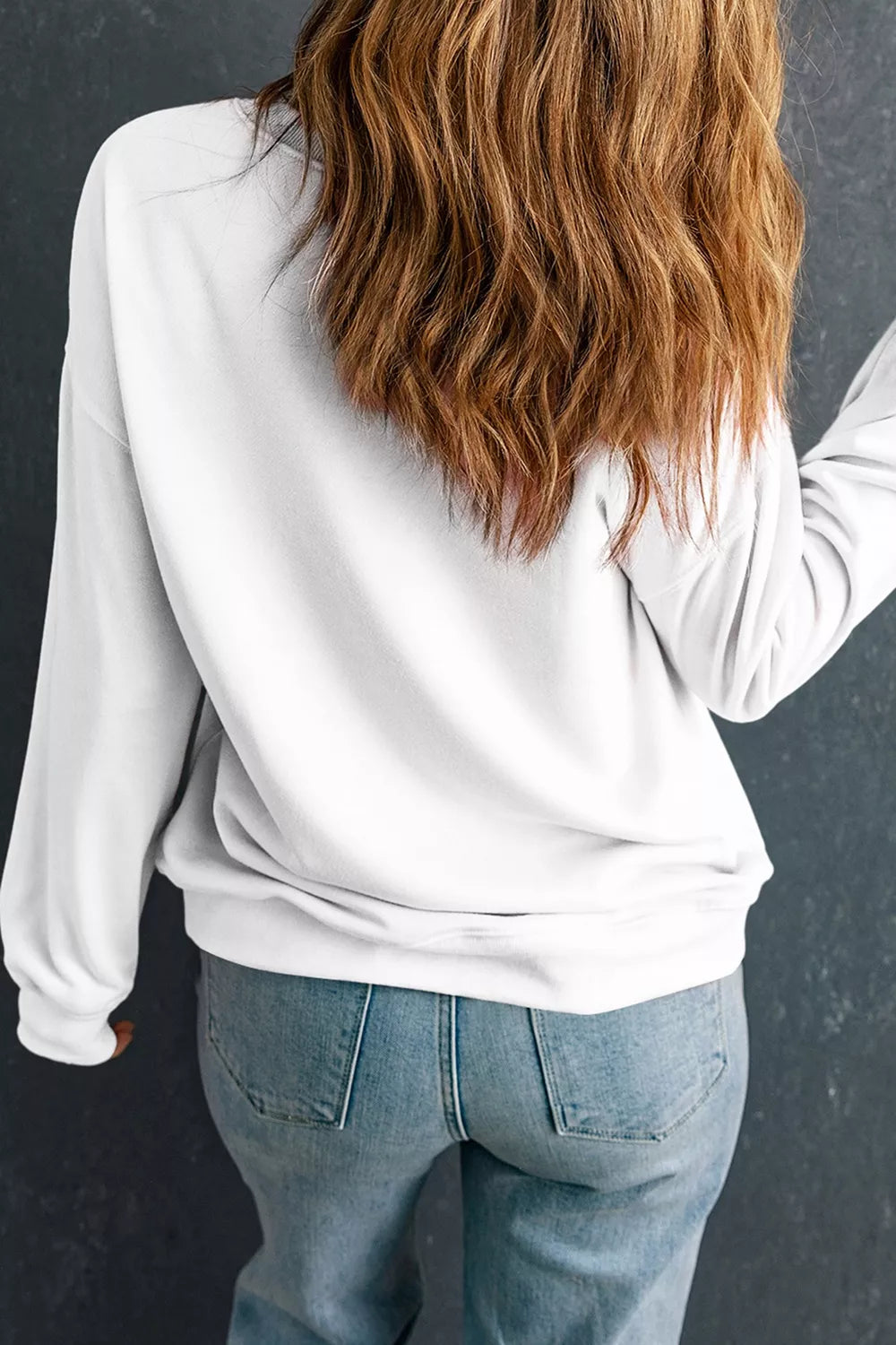 Sequin Halloween Pattern Pullover Sweatshirt