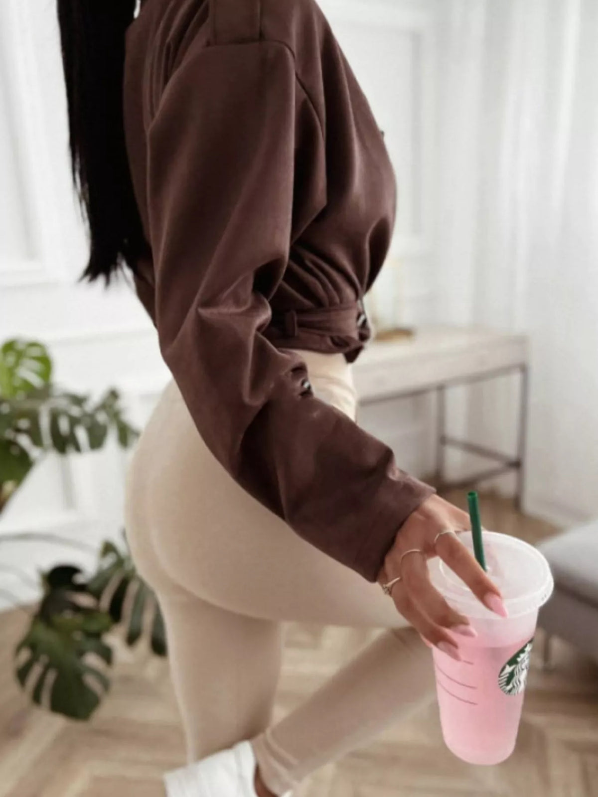 Zip Up Cropped Jacket, view 5