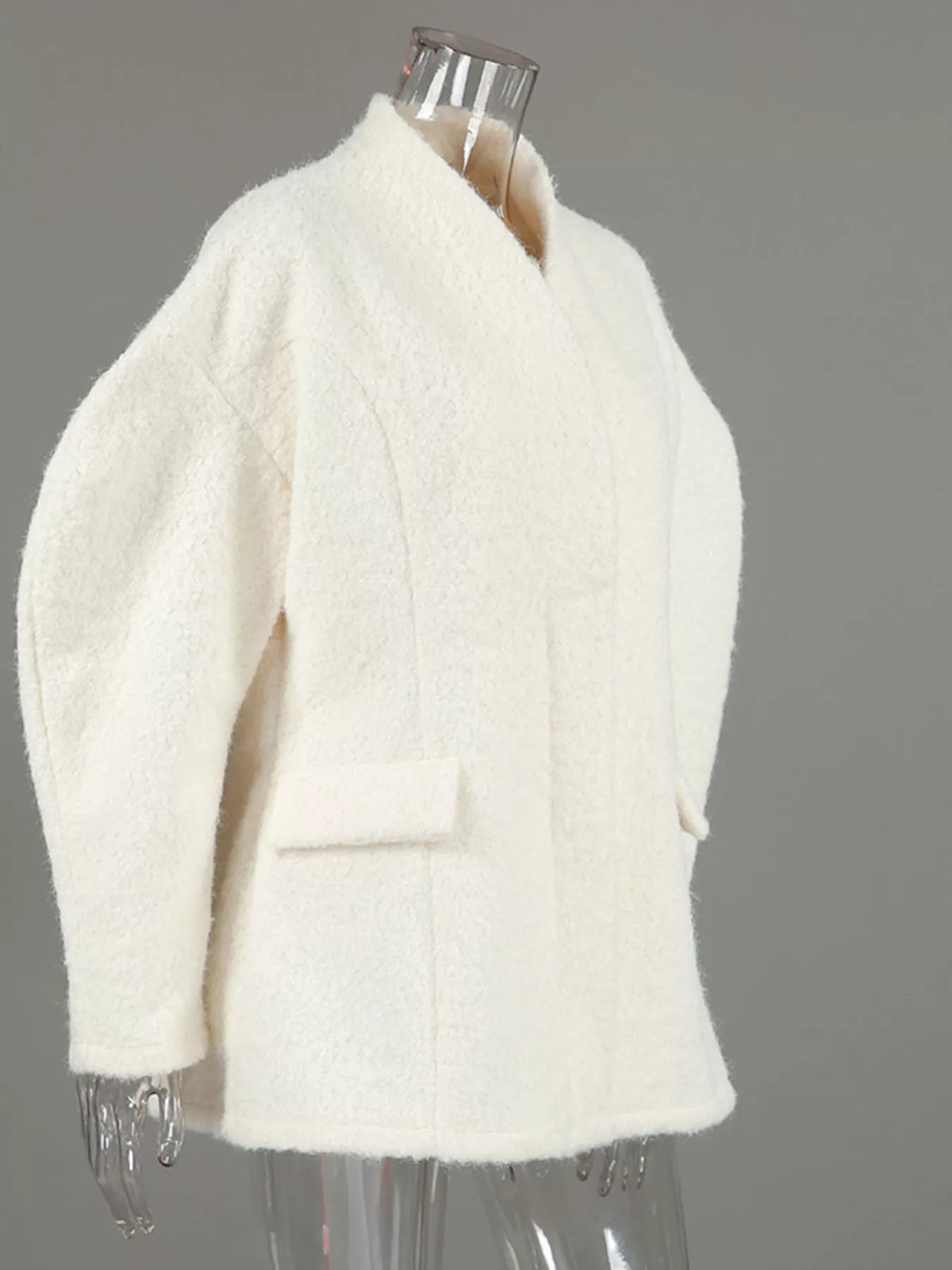 Wool-Blend Leg-of-Mutton Sleeves Outerwear, view 9