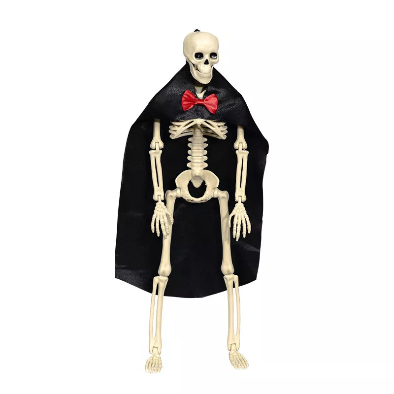 Halloween Posable Skeleton Couple with Wedding Veil and Cape - Lilixa.store