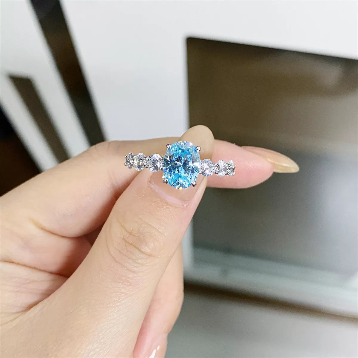 925 Sterling Silver Oval Ring - Lilixa.store