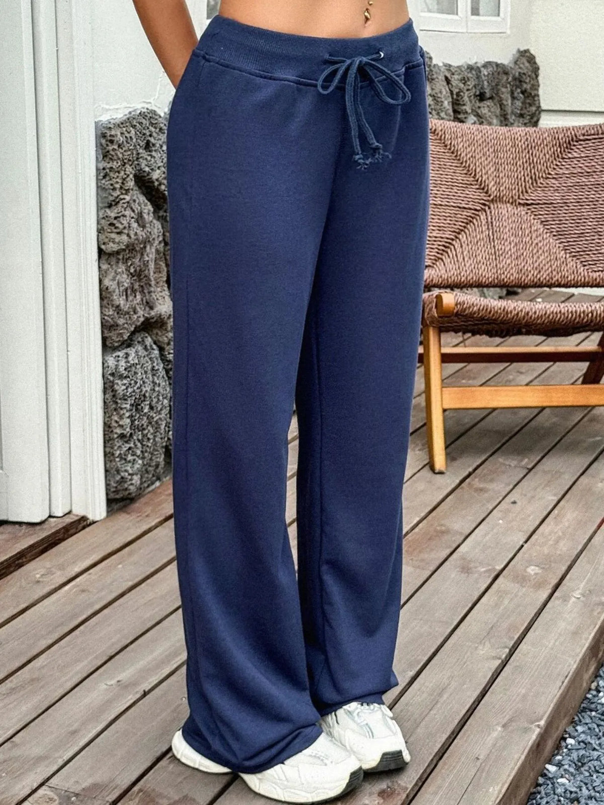 Drawstring Wide Leg Active Pants - Lilixa.store