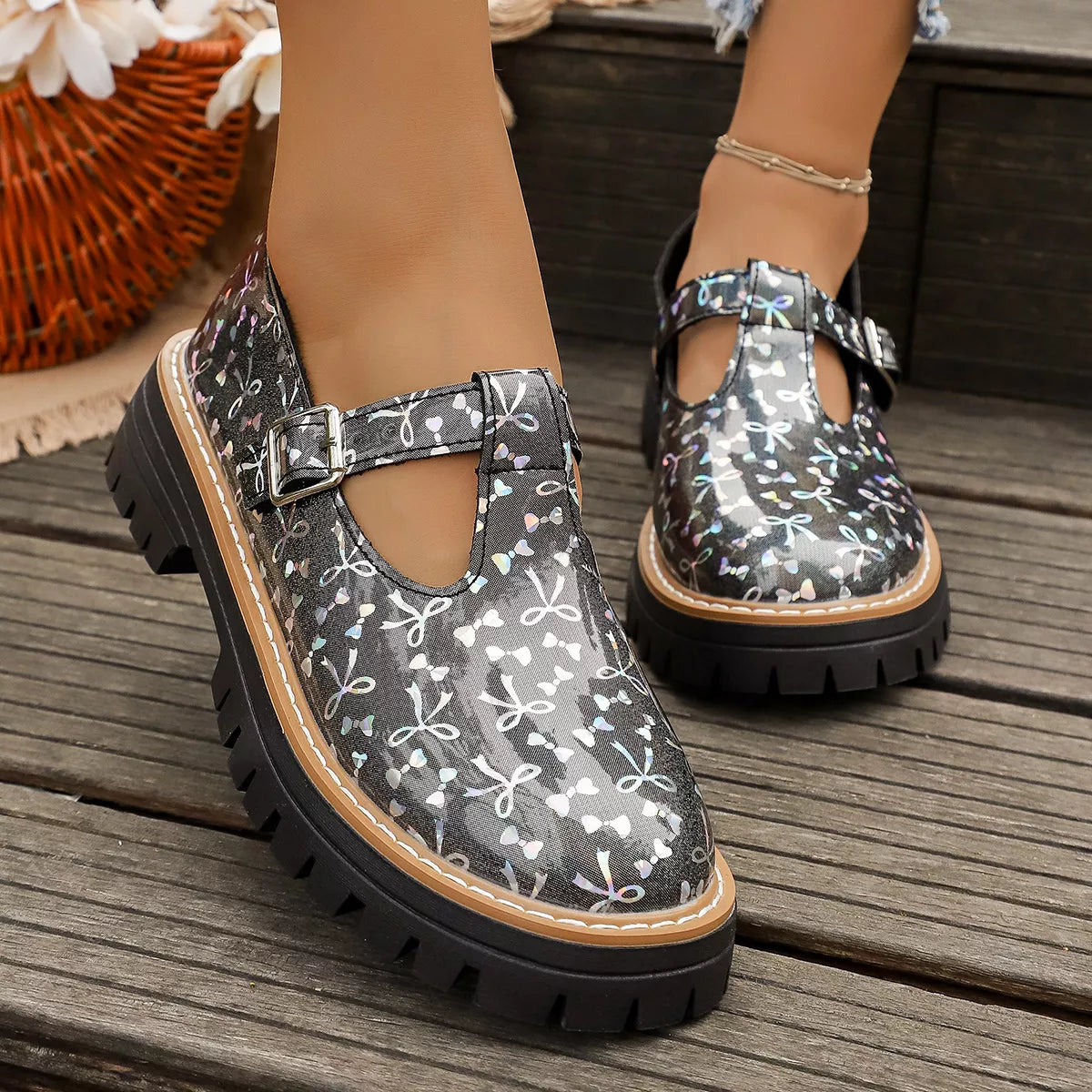 Round Toe Platform Loafers - Lilixa.store