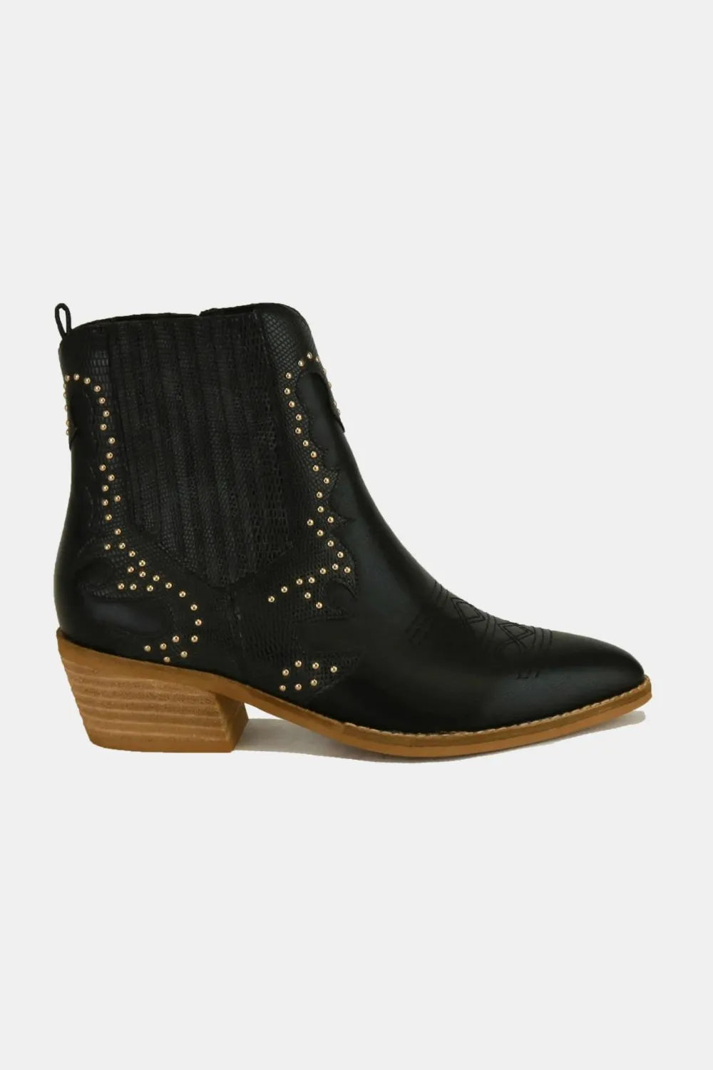 Beast Fashion Studded Detail Point Toe Boots - Lilixa.store