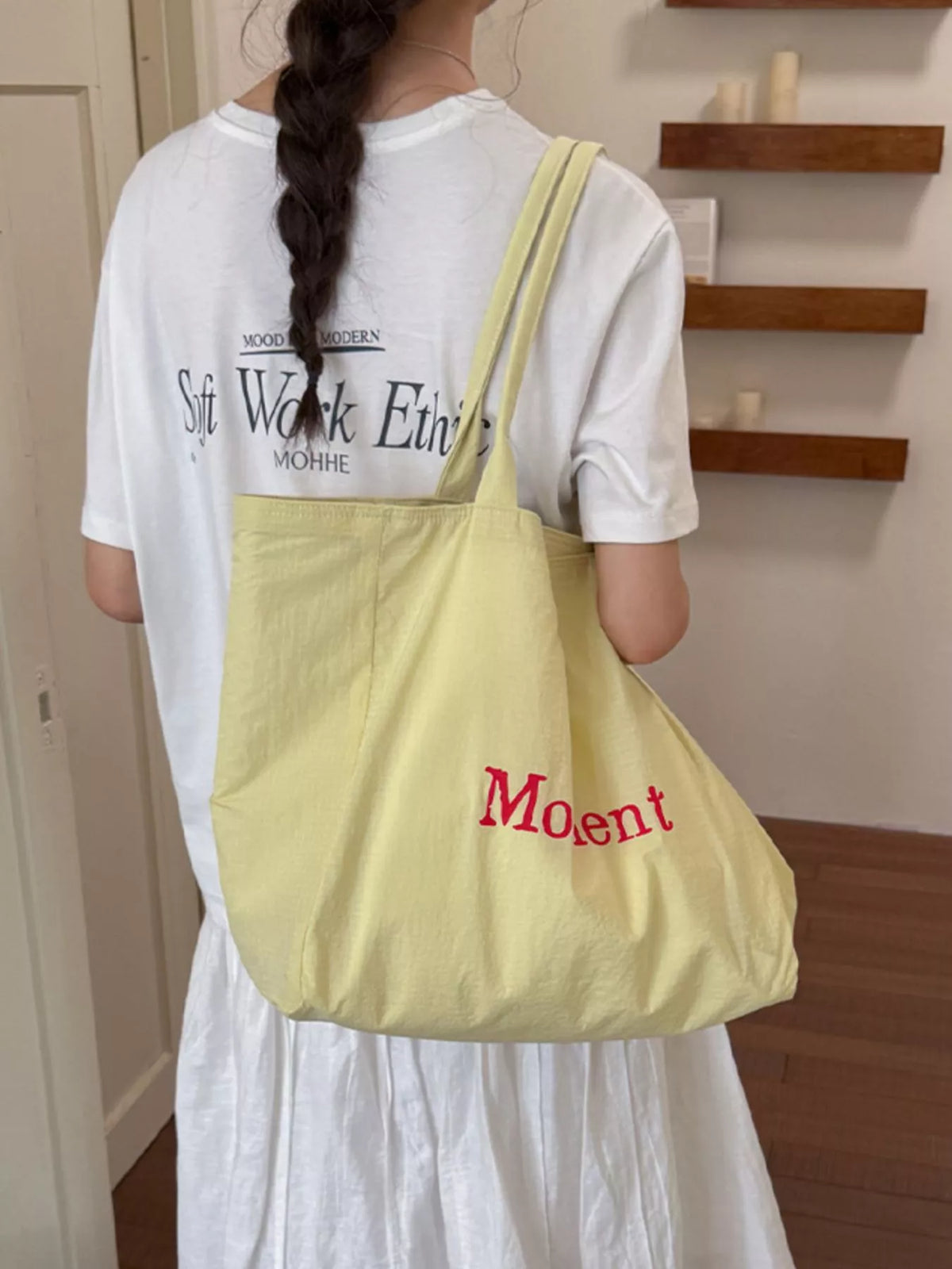 Letter Canvas Tote Bag
