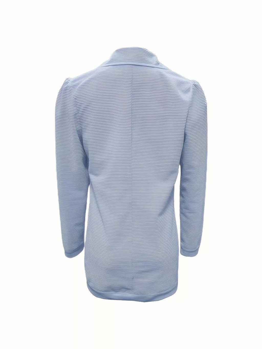 Texture Knit Double-Breasted Blazer - Lilixa.store