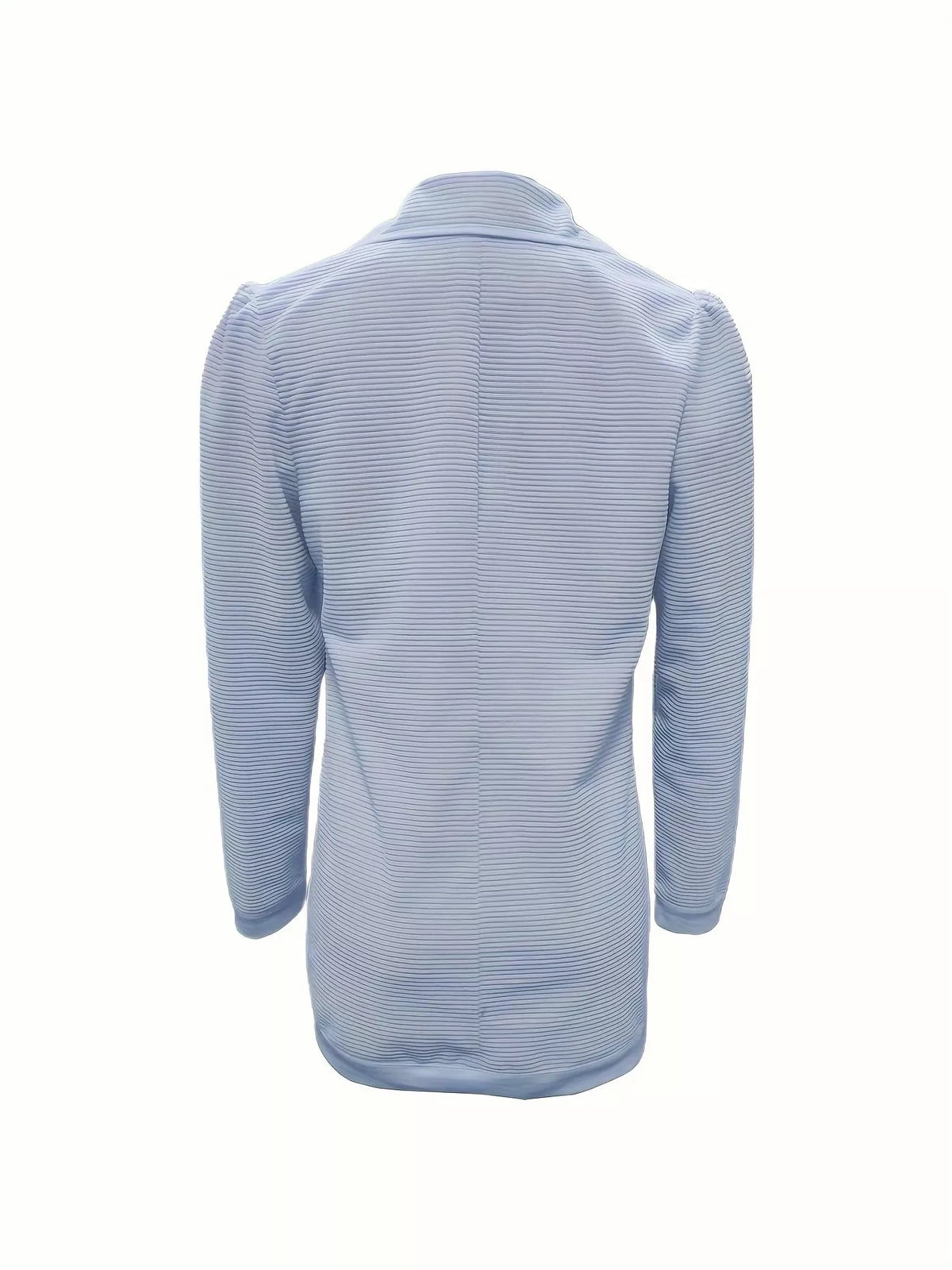 Texture Knit Double-Breasted Blazer - Lilixa.store