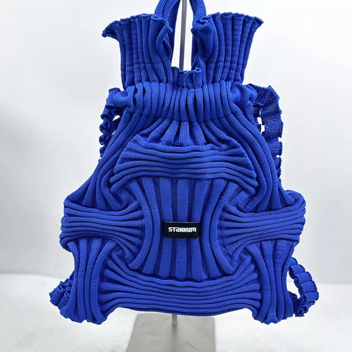 Textured Knit Backpack Bag