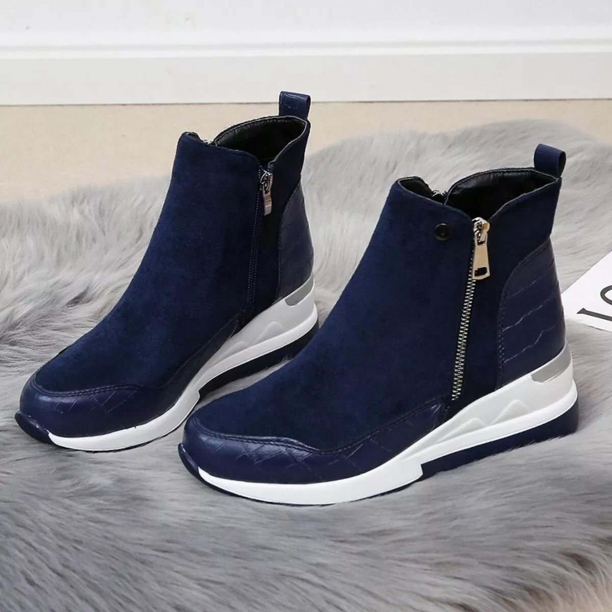Side Zipper Ankle Boots - Lilixa.store