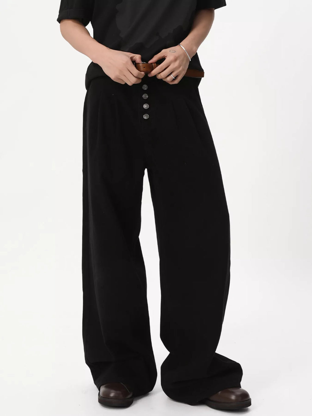 Men's Button-Fly Wide Leg Jeans - Lilixa.store