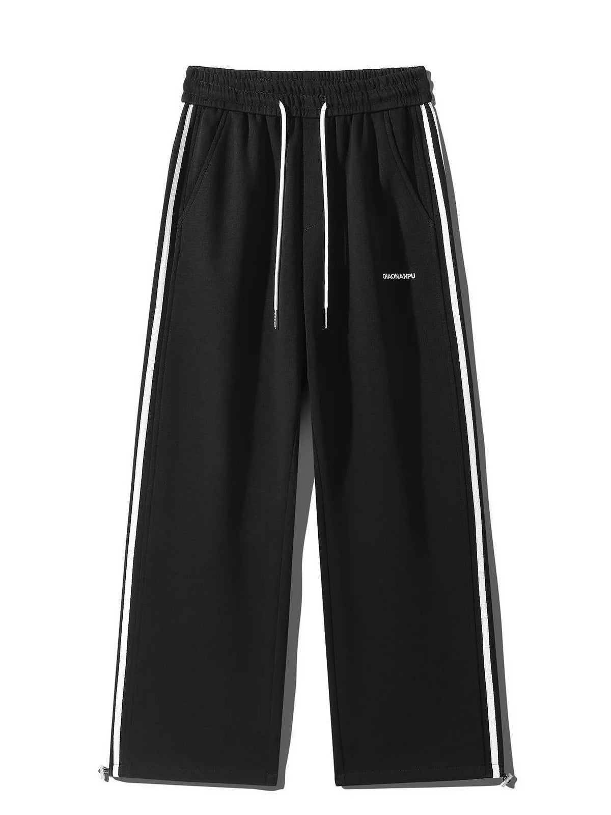 Men's Plus Size Casual Striped Wide Leg Sweatpants, view 7