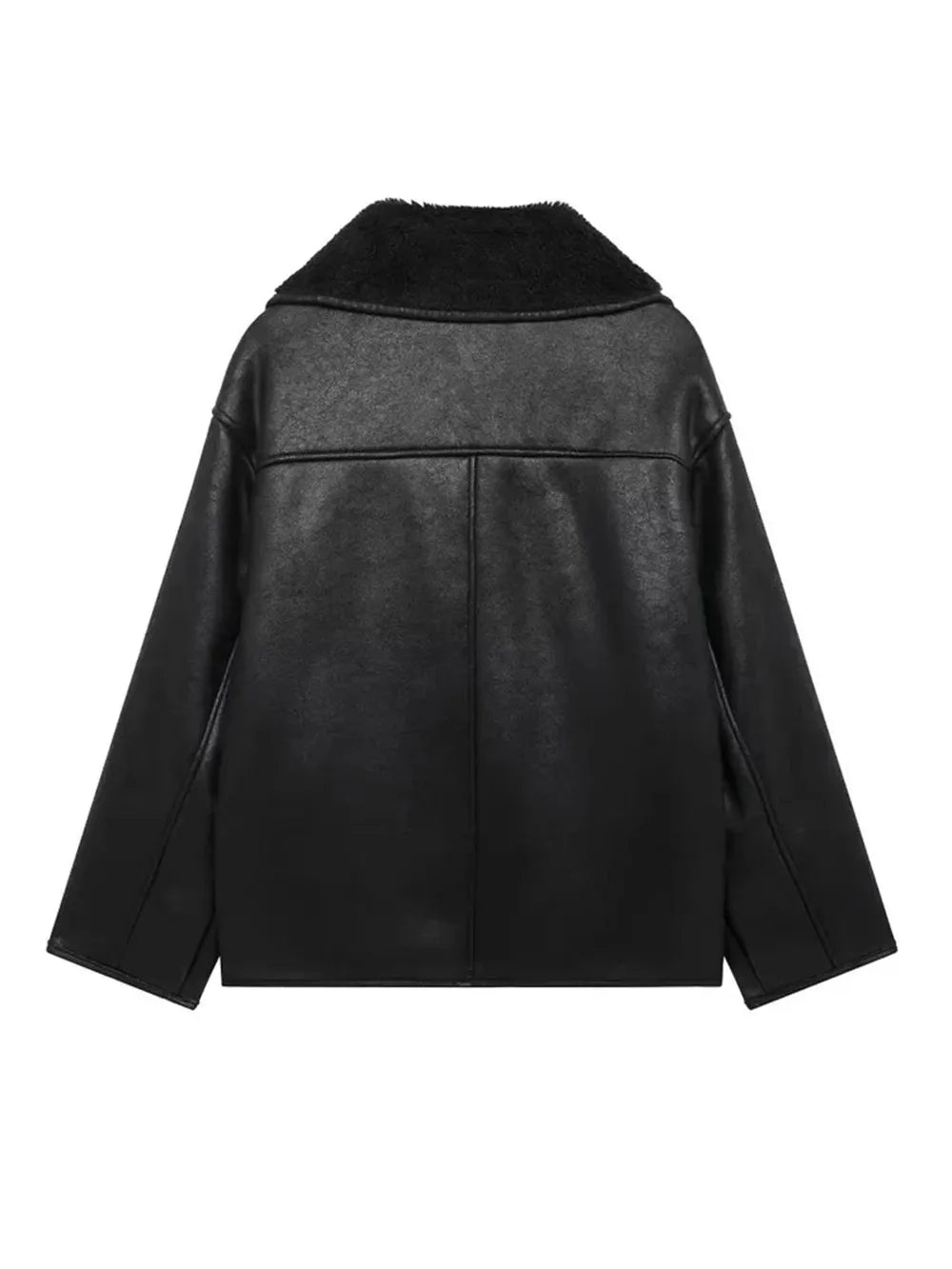 Collared Neck Long Sleeve Plush Jacket, view 12