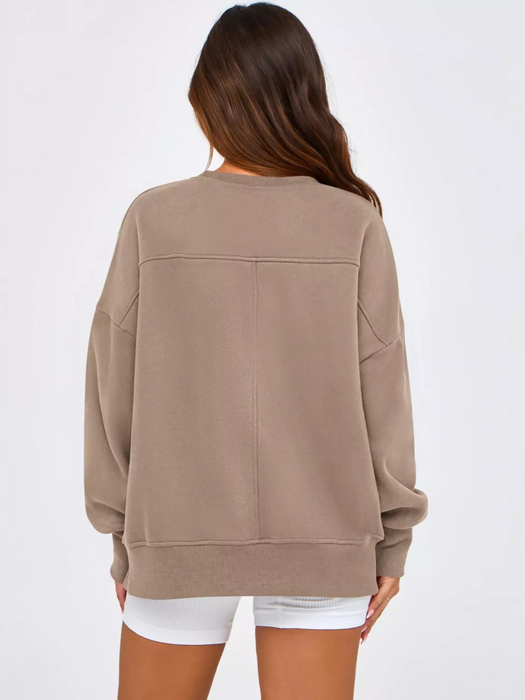 Casual Loose Side Slit Sweatshirt - Lilixa.store