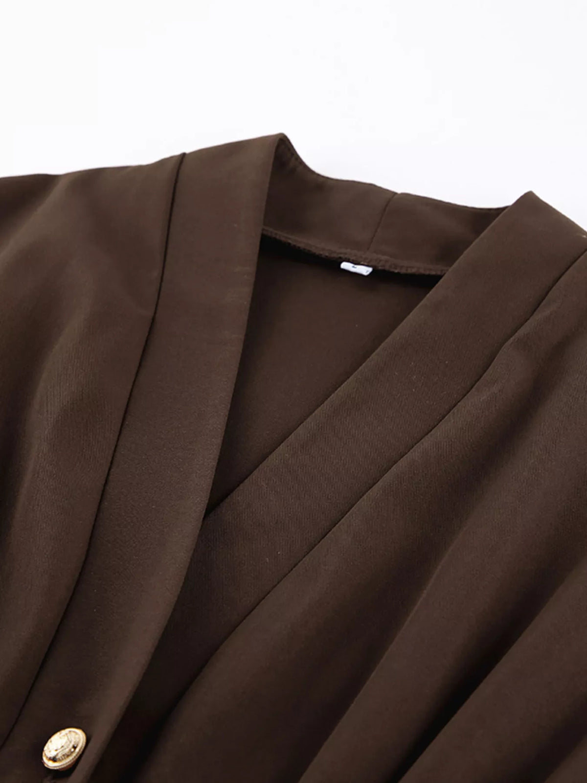 Button Down Long Sleeve Outerwear in Chocolate, view 6